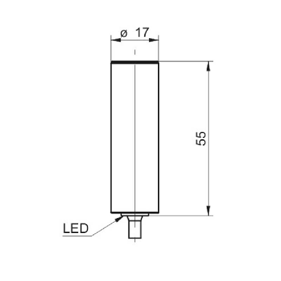 DPI D17 PNP NF P8mm quasi-noyé lg56mm Inox 10-30Vdc WD / Câble 2m-Lire la description