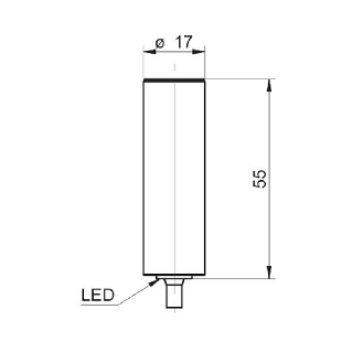DPI D17 PNP NF P8mm quasi-noyé lg56mm Inox 10-30Vdc WD / Câble 2m-Lire la description