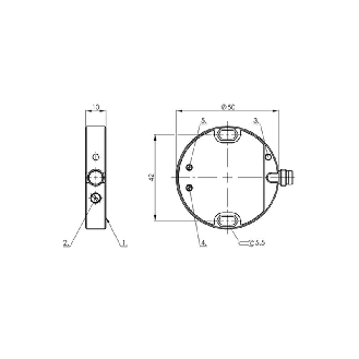 DPC D50 PNP/NPN NO/NF P2-25mm noyé Ø50x10mm Plast. / M08 3P-Lire la description