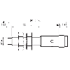 DPI M08 PNP NO+NF P4mm non noyé IO-L 50(34)mm Inox V2A +100°C M12 4P