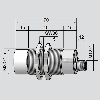 DPC M30 PNP NO+NF P15mm non noyé 70(40)mm Laiton 10-35Vdc / M12 4P