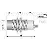 DPC M30 PNP NO+NF P25mm non noyé lg78(41)mm / Câble 3m PVC