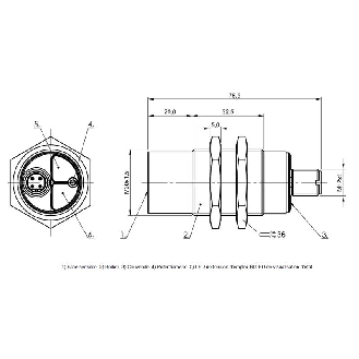 DPC M30 PNP NO P25mm non noyé lg78,5(32,5)mm Inox 10-30Vdc / M12 4P-Lire la description