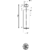 DPI M18 2 fils AC NC P5mm noyé / M12 4P