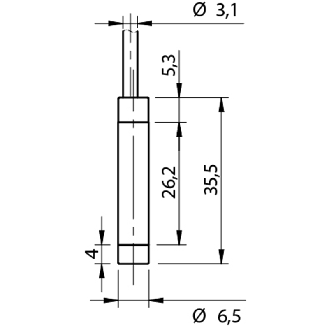 DPI D6,5 PNP NO P2,5mm non noyé / Câble 2m-Lire la description