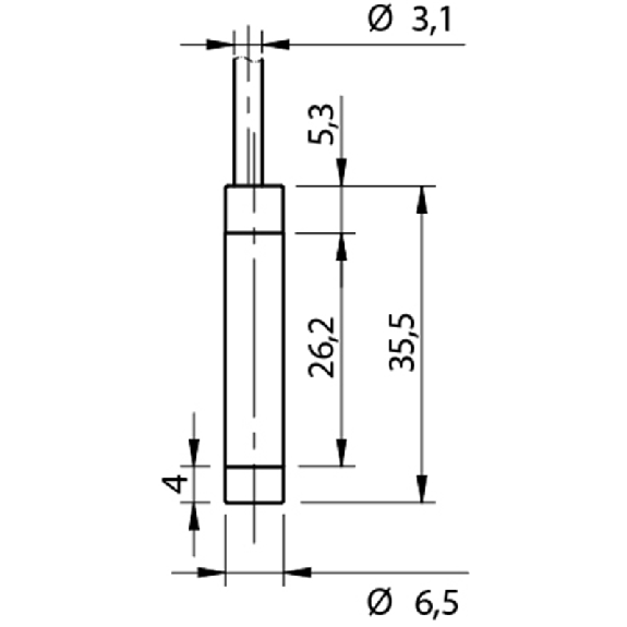 DPI D6,5 PNP NO P2,5mm non noyé / Câble 2m-Lire la description