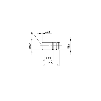 DPI M08 PNP NO P1,5mm noyé lg18(11,25)mm Inox 10-30Vdc / M08 3P-Lire la description