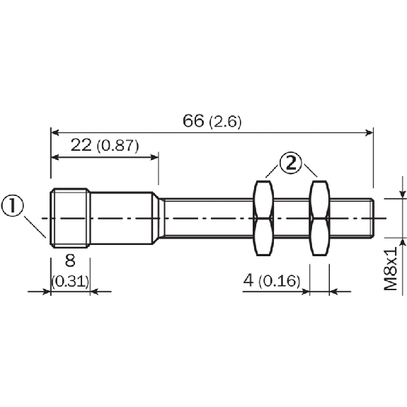 DPI M08 ANA 0-10V P0-4mm quasi-noyé 66(44)mm Laiton 15-30Vdc / M12 4P-Lire la description