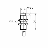DPI M12 2 fils NAMUR ATEX P4mm non noyé lg35mm 5-30Vdc / Câble 2m