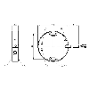 DPC D50 PNP/NPN NO/NF P2-25mm noyé Ø50x10mm Plast. / Câble 2m