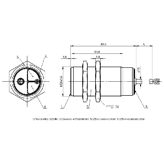 DPC M30 NPN NO P15mm noyé lg65,5mm Inox / Câble 2m PUR-Lire la description
