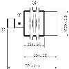 DPI M30 PNP NO P20mm non noyé lg52(22)mm Laiton 10-30Vdc / M12 4P