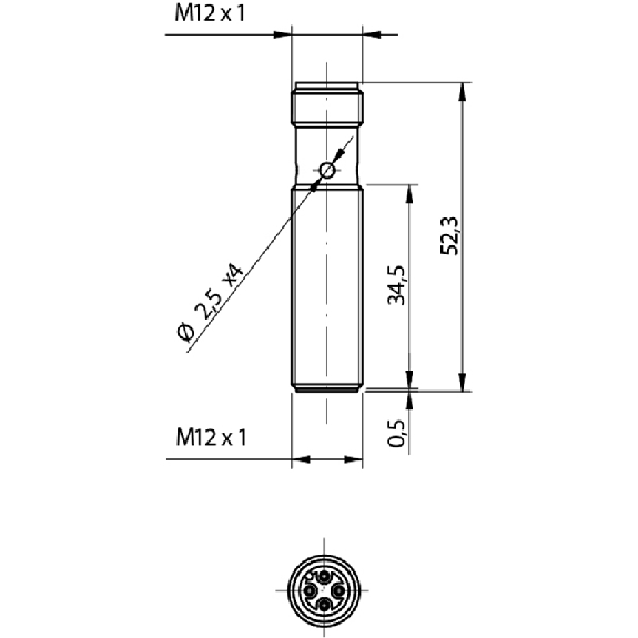 DPI M12 PNP NF M12 Plug noyé LD-Lire la description