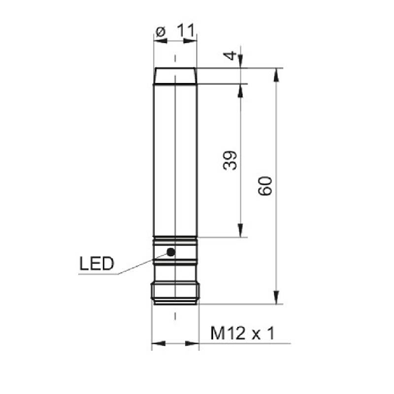 DPI D11 NPN NO P6mm non noyé lg60mm Inox 10-30Vdc WD / M12 4P-Lire la description