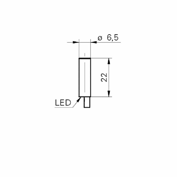 DPI D6,5 PNP NF P2mm noyé lg22mm 10-30Vdc / Câble 2m-Lire la description