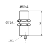 DPI M18 NPN NF P10mm noyé lg50mm 12-30Vdc -40…+80°C / Câble 2m PUR