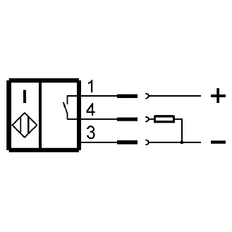 DPI M08 PNP NO P1,5mm noyé lg58(43,5)mm Inox / M12 4P-Lire la description