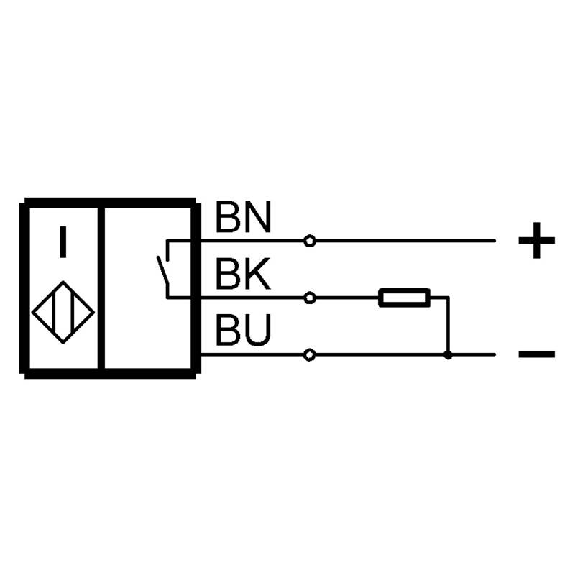 DPI Rect. PNP NO P2mm noyé 30x10,5x16,5mm 10-30Vdc / Câble 5m PUR-Lire la description