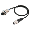 DPI M12 2 fils DC NO P10mm non noyé Laiton M12 4P+C0.3m
