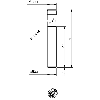 DPI M12 2 fils DC NO P2mm noyé 74,8(52,2)mm Laiton 10-30Vdc M12 4P