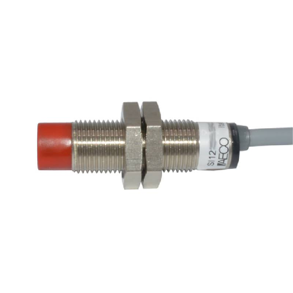 DPI M12 PNP NO P4mm noyé lg47(28)mm Laiton 10-30Vdc / Câble 10m PVC-Lire la description