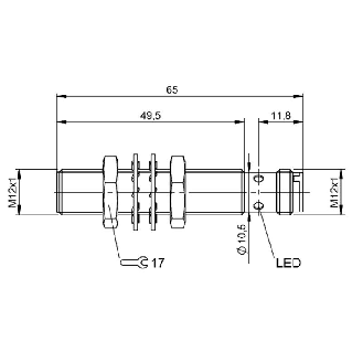 DPI M12 PNP NO P4mm noyé / M12 4P-Lire la description