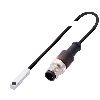 DPI Rect. PNP NO P0,8mm noyé 5x5x25 Alu 10-30Vdc / M08 3P+C0.25m