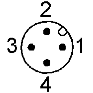 DPI M08 2 fils DC NO P2mm noyé lg50(29,5)mm Laiton 10-36Vdc / M12 4P-Lire la description