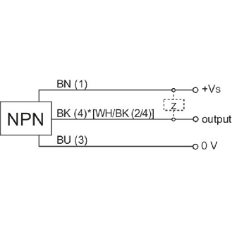DPI M12 NPN NF P4mm noyé lg60mm Laiton 10-30Vdc / M12 4P-Lire la description