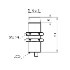 DPI M18 NPN NO P8mm non noyé lg50mm 10-30Vdc -40…+80°C / Câble 2m PUR