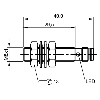DPI M08 PNP NF P1,5mm noyé lg40(29,5)mm Inox 10-30Vdc / M08 3P
