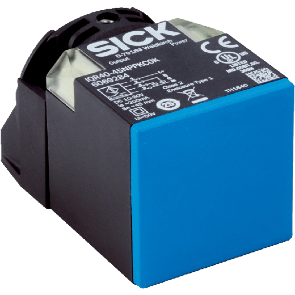 DPI Rect. PNP NO P20mm noyé F1 40x40x65mm PBT / M12 4P-Lire la description
