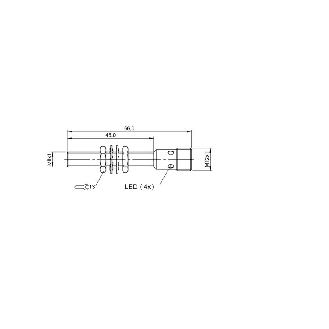 DPI M08 PNP NO P3mm quasi noyé lg66(46)mm / M12 4P-Lire la description