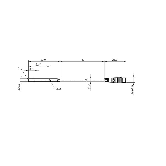 DPI D03 PNP NO P3mm non noyé lg33mm Inox 22-26Vdc / M05 4P+C0.3m-Lire la description