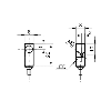 DPI Rect. NPN NF P2mm noyé 8x8x20mm 10-30Vdc / Câble 2m