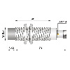DPI M18 PNP NO P16mm non noyé 80(48)mm Laiton 10-30Vdc / M12 4P
