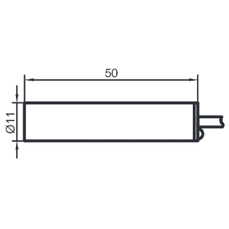 DPI D11 PNP NO P5mm non noyé 50mm PTFE / Câble 5m PUR-Lire la description