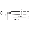 DPI M12 NPN NO P2mm noyé lg60,5(43)mm Laiton 10-30Vdc / M08 3P