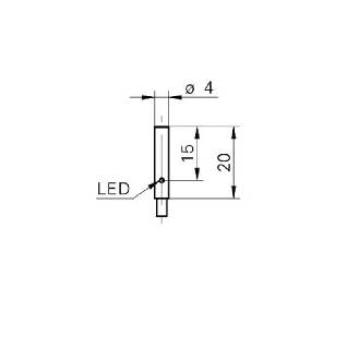 DPI D04 NPN NF P1,6mm noyé lg20mm 10-30Vdc / Câble 2m PUR-Lire la description