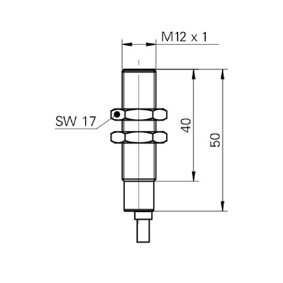 DPI M12 ANA 1-9Vdc P1-1,5mm noyé lg50(40)mm 14-30Vdc / Câble 2m-Lire la description