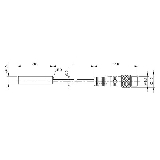 DPI D6,5 PNP NO P2mm noyé lg30mm Inox 10-30Vdc / M08 3P+C0.2m-Lire la description