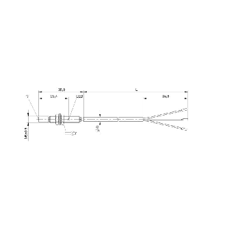 DPI M05 PNP NO P5mm non noyé lg35mm Inox 10-30Vdc / Câble 2m PUR-Lire la description
