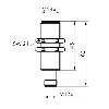 DPI M18 PNP NF P6mm quasi-noyé lg60mm tout Inox 10-30Vdc / M12 4P