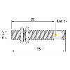DPI M12 PNP NO P4mm noyé lg65(50)mm Laiton 10-30Vdc / M12 4P