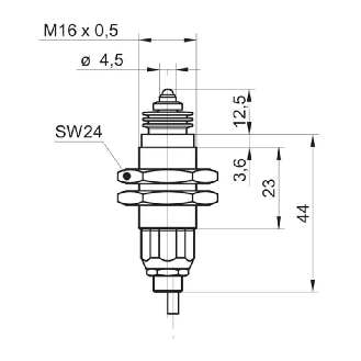 Commutateur de précision M16x73,5mm PNP NO FP=250g Câble 2m-Lire la description