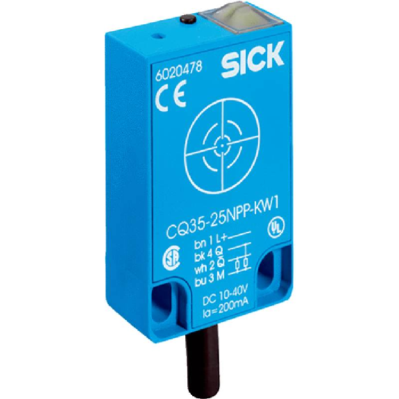DPC Rect. PNP NO+NF P25mm non noyé Pot. 35x57,5x15mm / Câble 2m-Lire la description