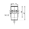 DPI M30 ANA 4-20mA P2-5mm noyé lg60mm 15-30Vdc / Câble 2m