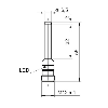 DPI D6,5 PNP NF P3mm non noyé lg55mm IP68/IP69K Inox V4A HD / M12 4P