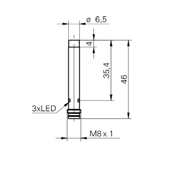DPI D6,5 PNP NF P6mm non noyé lg46(31,4)mm Métal 6-36Vdc IP67 /M08 3P DPI D6,5 PNP NF P6mm non noyé lg46(31,4)mm Métal 6-36Vdc IP67 /M08 3P-Lire la description