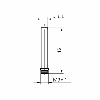 DPI D6,5 NPN NO P2mm quasi-noyé lg46mm tout Inox 10-30Vdc / M08 3P
